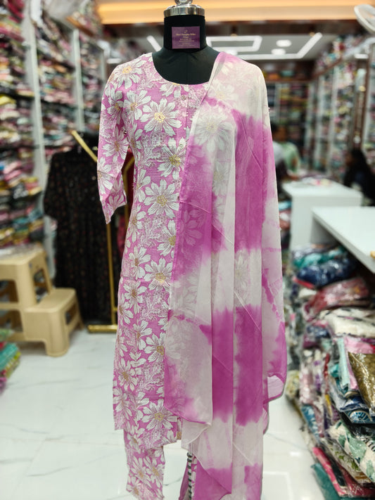 Vatican Silk Co Ord Set with Dupatta - COSD08