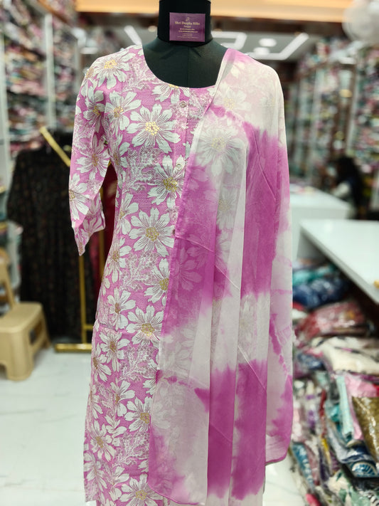 Vatican Silk Co Ord Set with Dupatta - COSD08