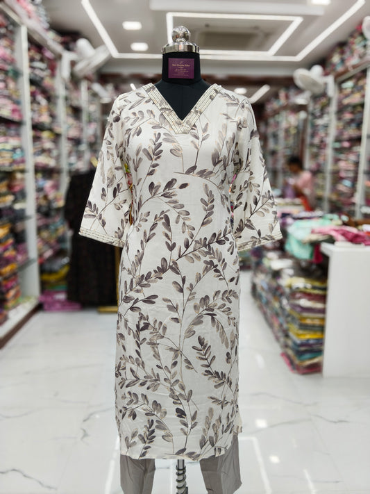 Spun Cotton 3 Pcs Salwar Set - CWSS47