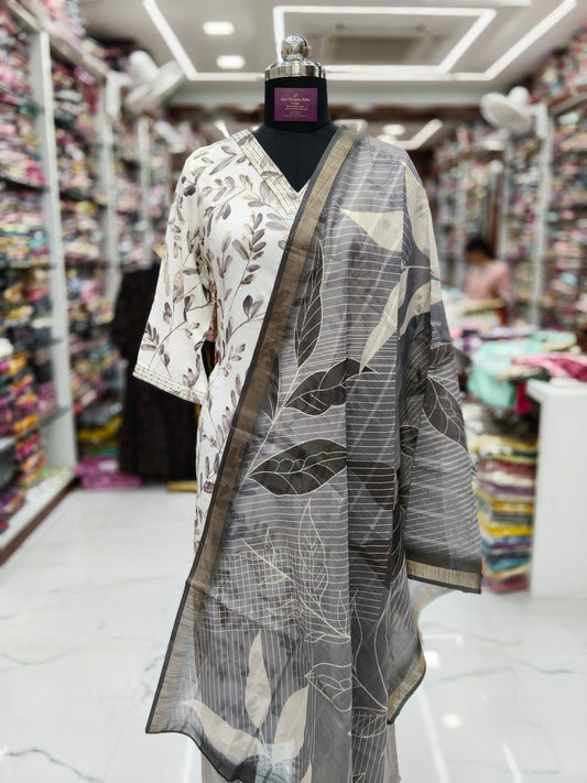 Spun Cotton 3 Pcs Salwar Set - CWSS47
