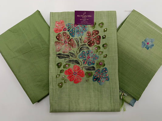 Chanderi Silk Unstitched Salwar Material