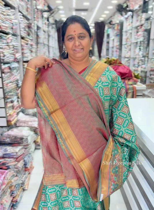 Batik with Zari Border Silk Saree - SS06