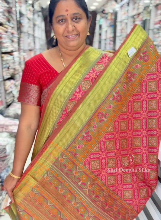 Batik with Zari Border Silk Saree - SS07