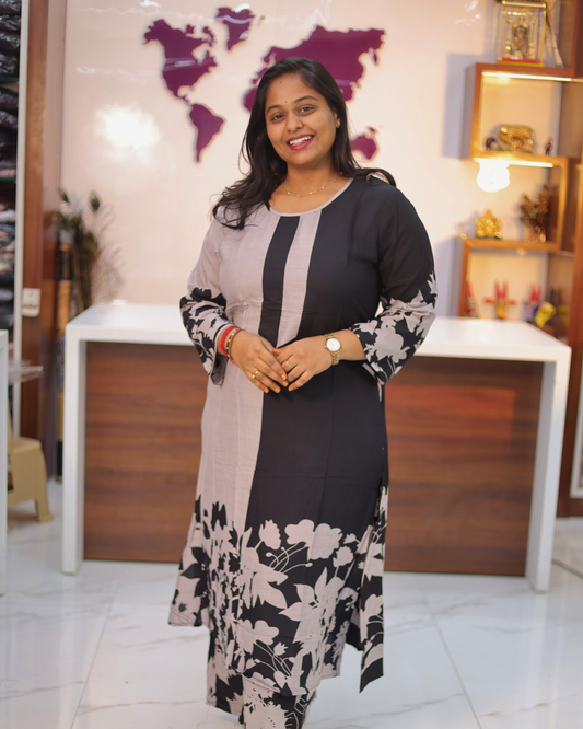 Symmetric Design Spun Cotton Trendy Black Co Ord Set - RYCS02