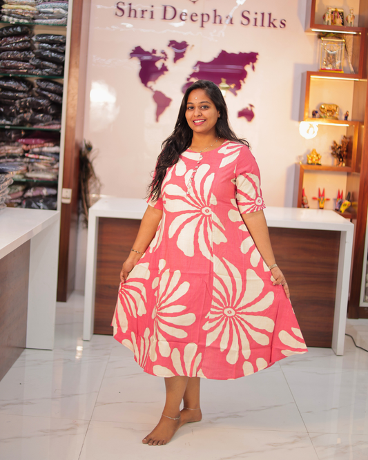 Bright & Vibrant Soft Wrinkle Aline Kurti - AVAK15