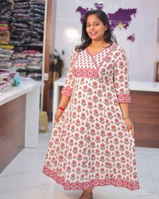 Jaipur Cotton Pink Midi - STMD03