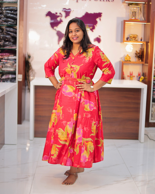 Fluorescent Pink Vatican Silk Midi - EIMD01