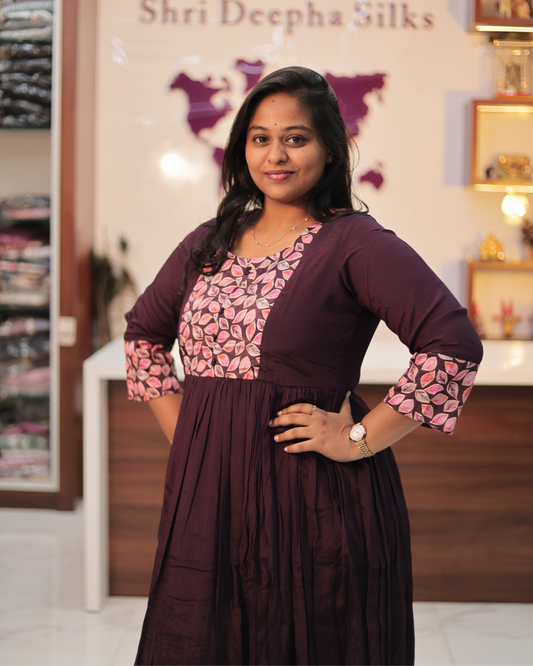 Bridgerton Pastel Wine Silk Maxi - ALMX13