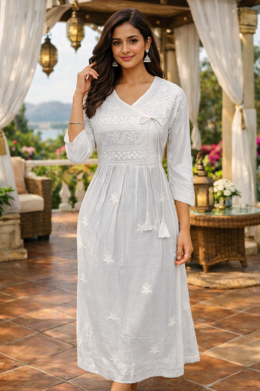 Kediya Cut White Midi - KCMD01