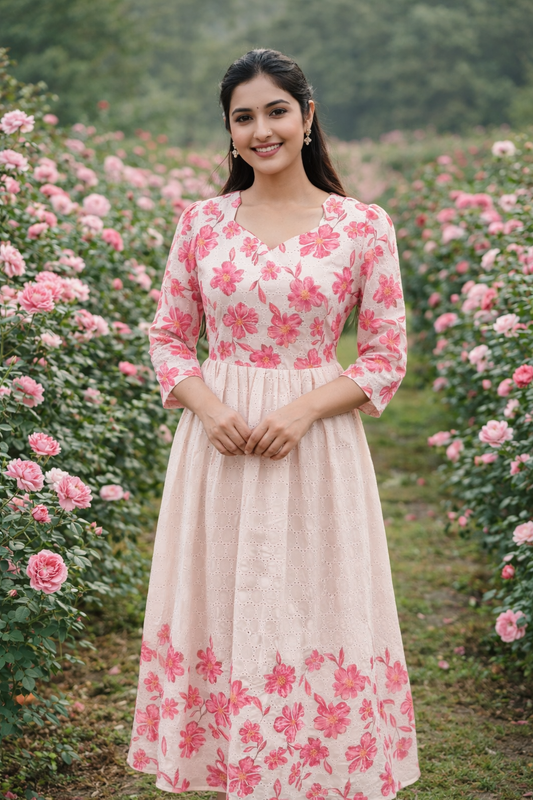 Printed Hakoba Full Flare Maxi - PHMX01