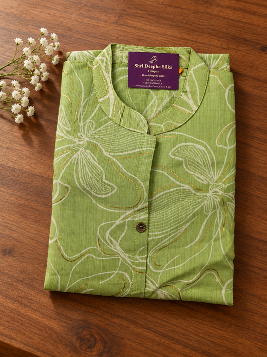 Vatican Silk Collar Neck Aline Kurti - JVAK11