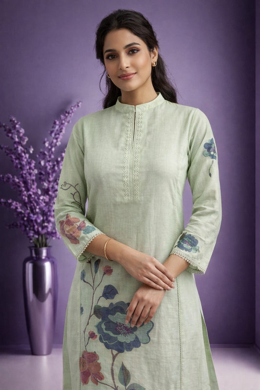 Khadi Cotton Aline Kurti - ALKT94