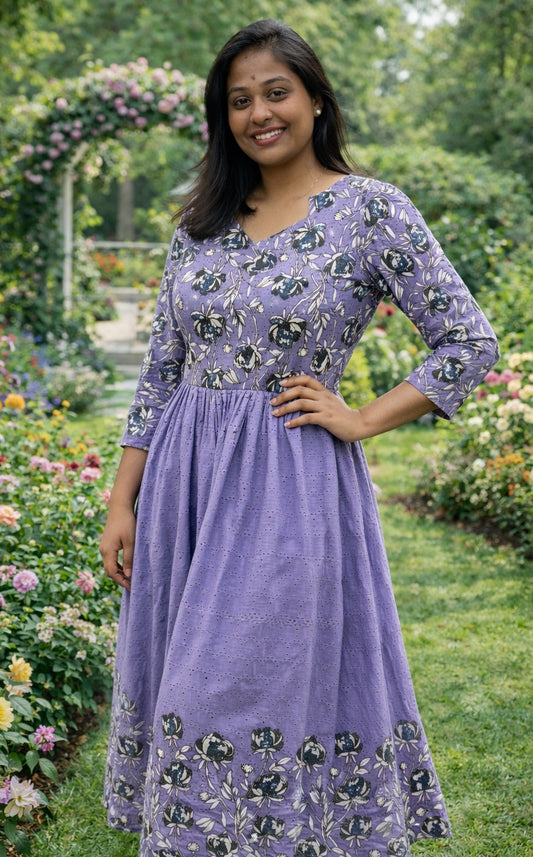 Printed Hakoba Full Flare Maxi - PHMX07