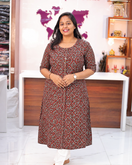 Budget Friendly Plus Size Aline Kurti - PSAK35