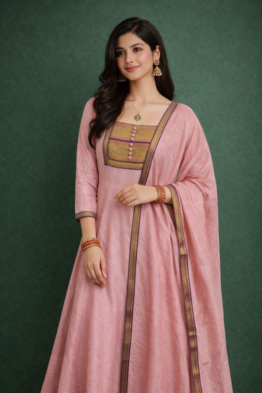 Narayanpet Silk Anarkali Set - NSAS01