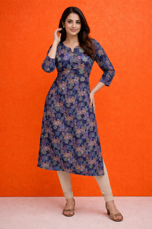 Fluorescent Blue Fluffy Midi - FFMD23