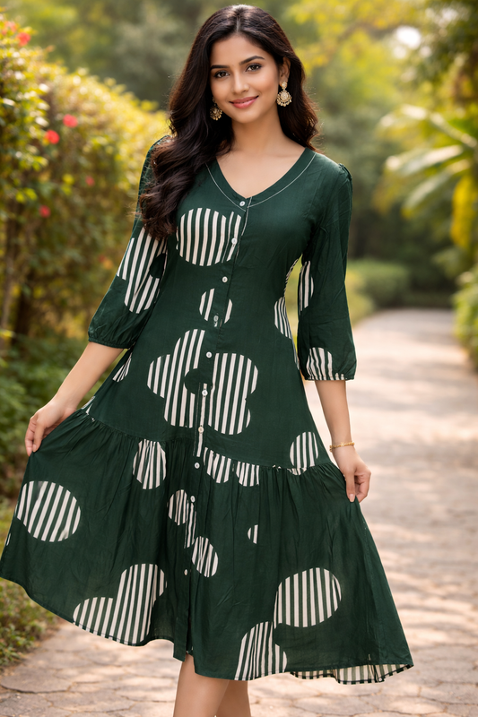 Spun Cotton Aline Kurti - ALKT19