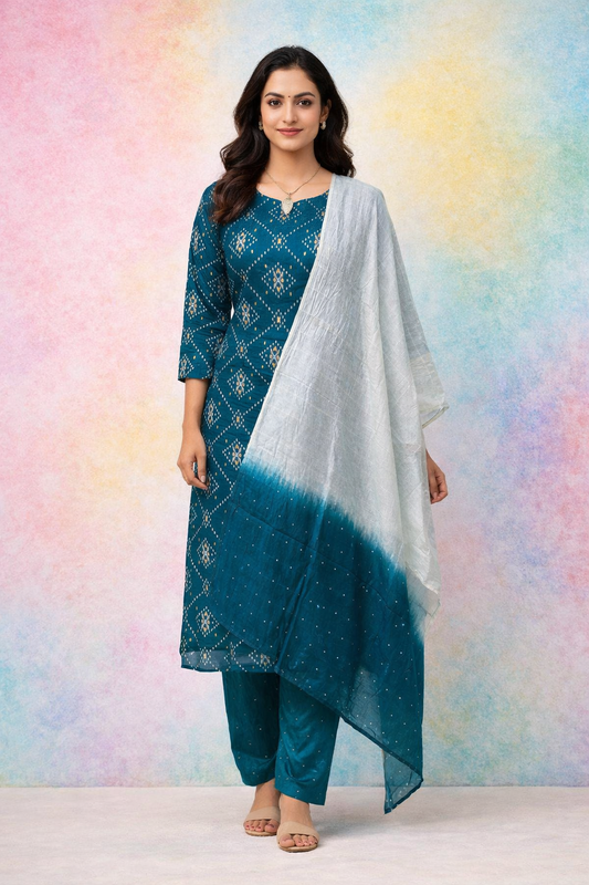 Casual Wear Vatican Silk 3 Pcs Salwar Set - CWSS07