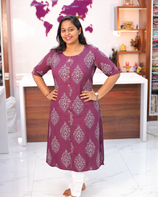 Budget Friendly Plus Size Aline Kurti - PSAK43
