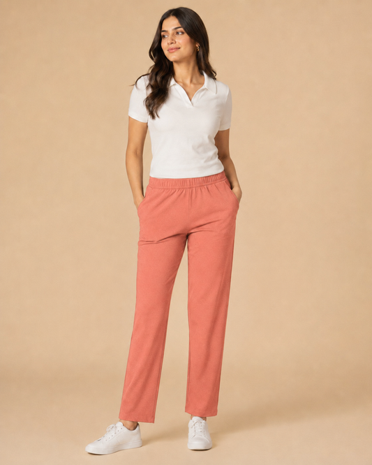 Stretchable Straight Pant With Pocket