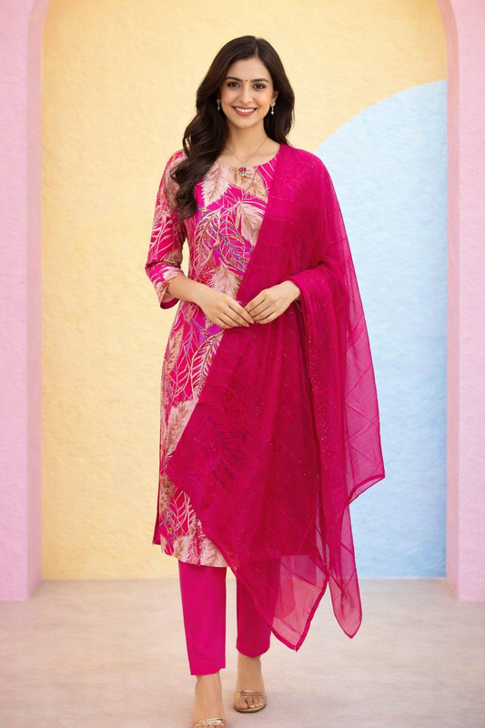 Casual Wear Vatican Silk 3 Pcs Salwar Set - CWSS10