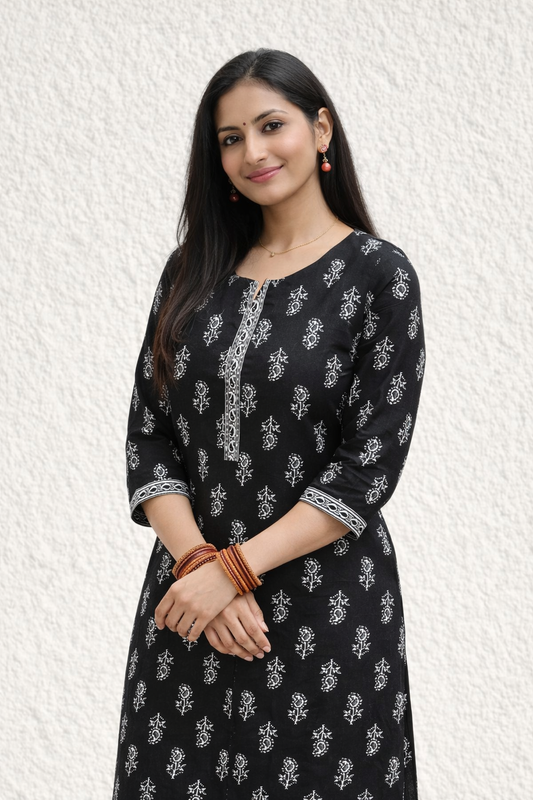 Jaipur Cotton Straight Cut Kurti - SCKT08