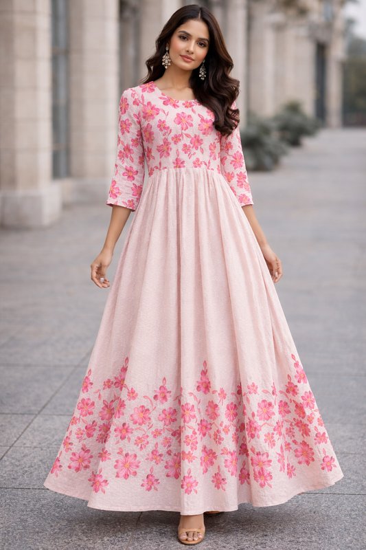 Printed Hakoba Full Flare Maxi - PHMX01