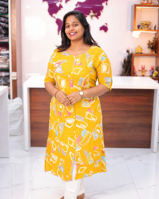 Budget Friendly Plus Size Aline Kurti - PSAK18