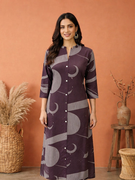 Spun Cotton Aline Kurti - ALKT21