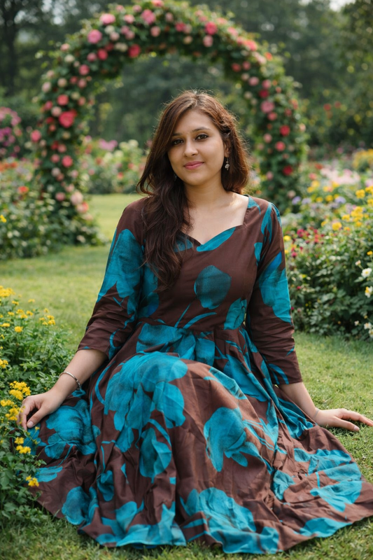 Digital Print Full Flare Long Maxi - DPMX03