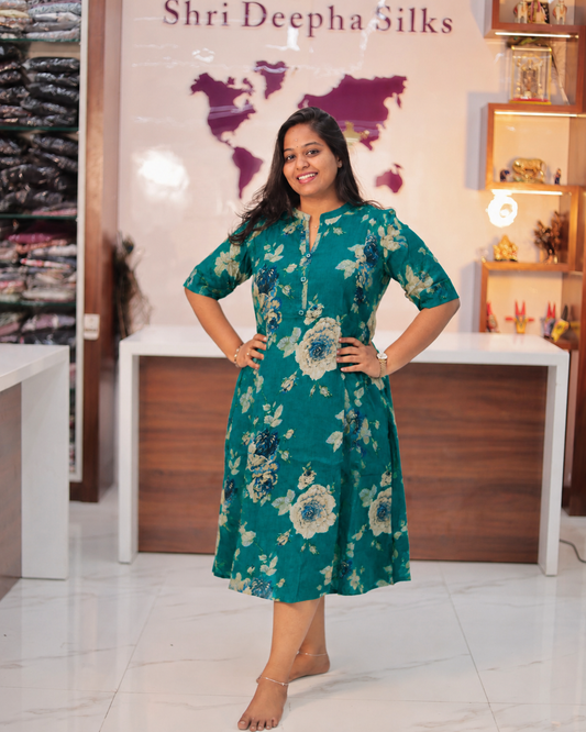 Bright & Vibrant Soft Wrinkle Aline Kurti - AVAK22