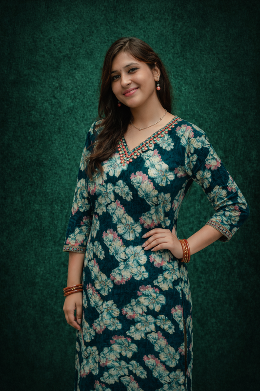 Vatican Silk Straight Cut Kurti - SCKT28