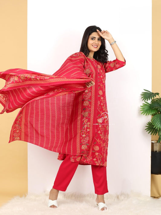 Spun Cotton Silk 3Pcs Salwar Set