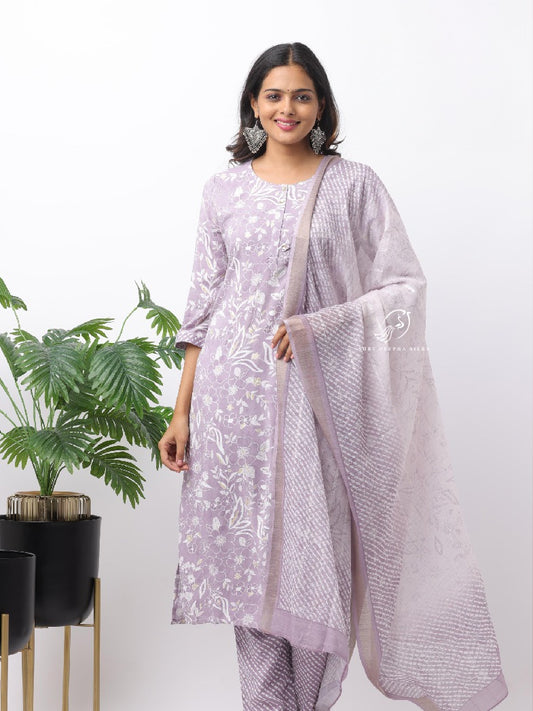 Spun Cotton Silk 3-Piece Salwar Set