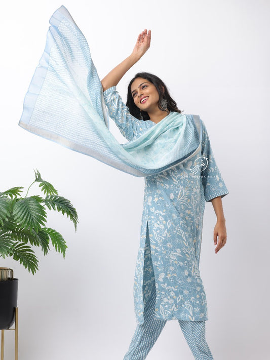 Spun Cotton Silk 3-Piece Salwar Set