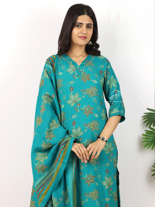 Spun Cotton Silk 3-Piece Salwar Set