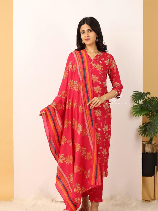 Spun Cotton Silk 3-Piece Salwar Set