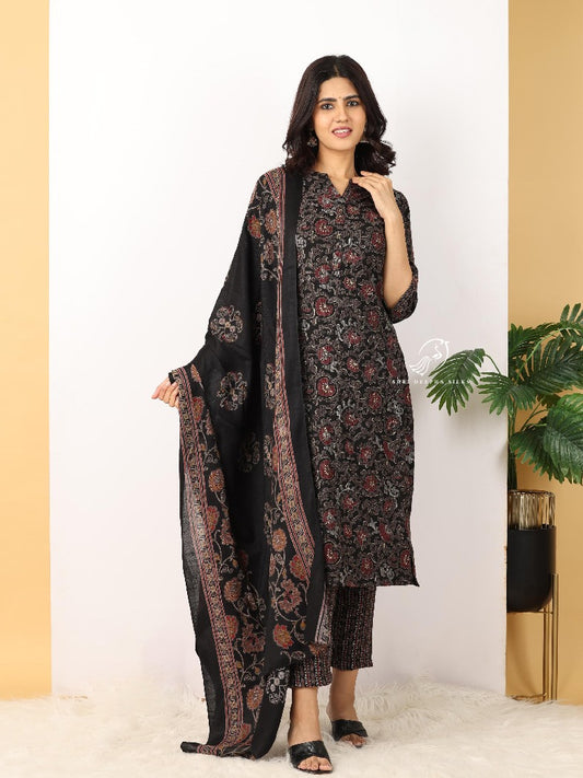 Spun Cotton Silk 3-Piece Salwar Set