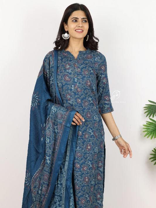 Spun Cotton Silk 3-Piece Salwar Set
