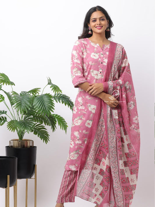 Spun Cotton Silk 3-Piece Salwar Set