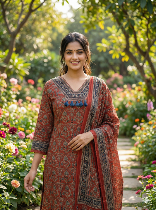 Pure Cotton 3 Pcs Salwar Set - PCS26