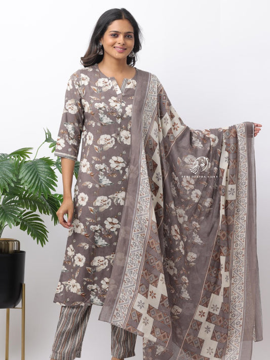 Spun Cotton Silk 3-Piece Salwar Set