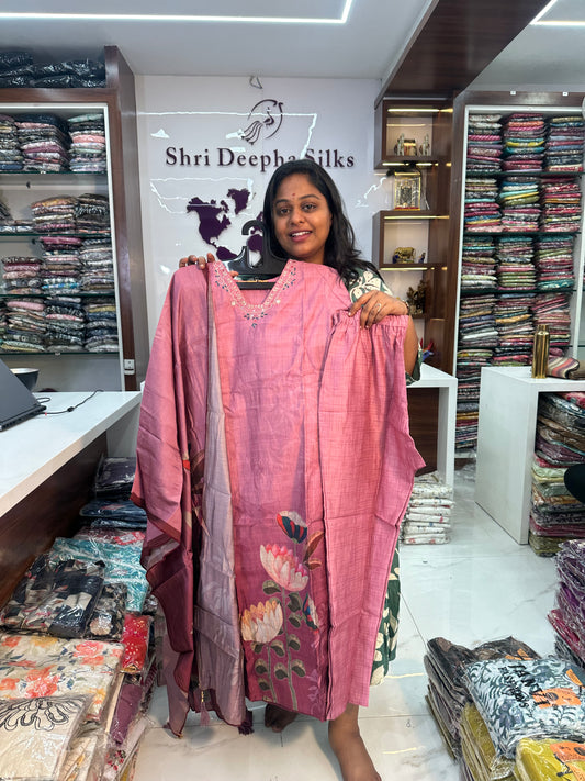 Embroidery with Digital Prints 3 Pcs Silk Salwar Set - JVSS21