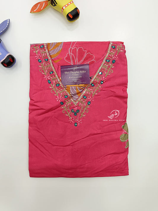 V Neck Cool Crepe Silk Kurti
