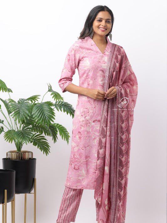 Spun Cotton Silk 3-Piece Salwar Set