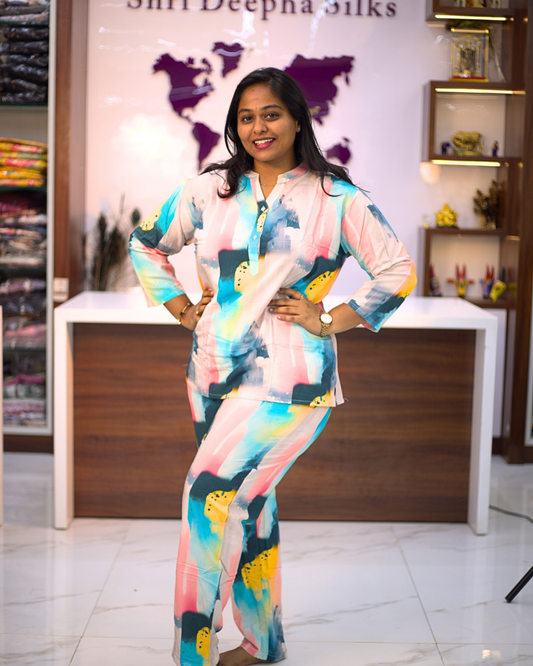 Trendy Night Wear Short Co Ord Set - TNSC05