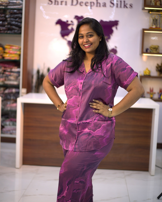 Trendy Night Wear Short Co Ord Set - TNSC01