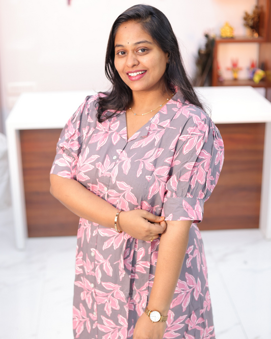 Budget Friendly Plus Size Collar Neck Aline Kurti With Belt - PSAK27
