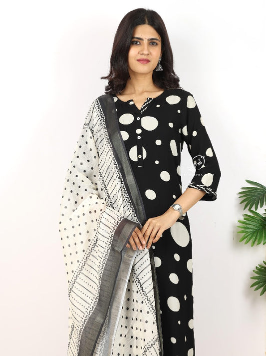 Spun Cotton Silk 3-Piece Salwar Set