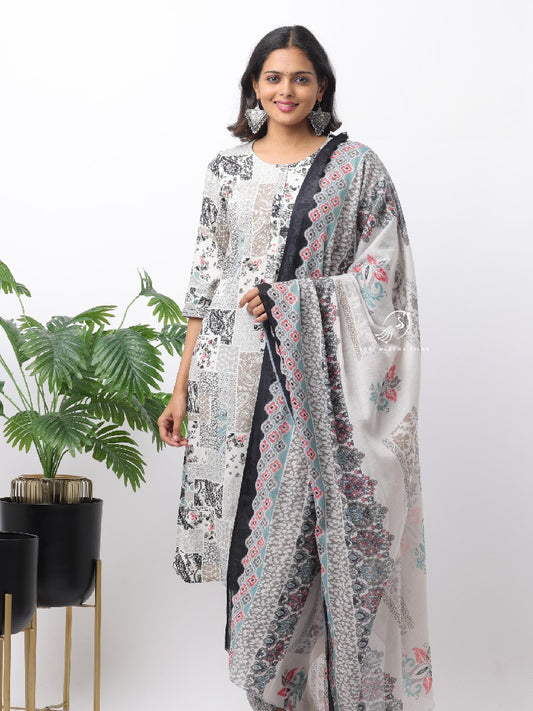 Spun Cotton Silk 3-Piece Salwar Set